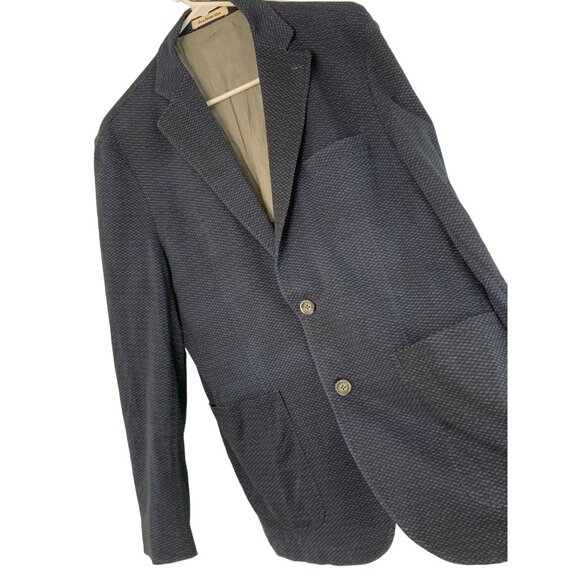 Be A Better Man Richard Choi Mens Blazer Jacket Size 40 Blue Fitted 7793 Modern